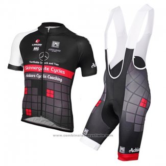 2015 Maillot Cyclisme Achieve Noir Manches Courtes et Cuissard