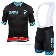 2015 Maillot Cyclisme Pinarello Noir et Bleu Manches Courtes et Cuissard