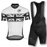 2016 Maillot Cyclisme Assos Blanc Manches Courtes et Cuissard