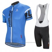 2016 Maillot Cyclisme Nalini Bleu Manches Courtes et Cuissard