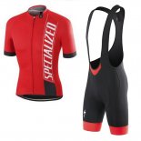 2016 Maillot Cyclisme Specialized Rouge Blanc Noir Manches Courtes et Cuissard