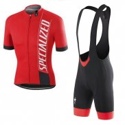 2016 Maillot Cyclisme Specialized Rouge Blanc Noir Manches Courtes et Cuissard