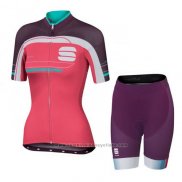 2016 Maillot Cyclisme Sportful Rouge et Vert Manches Courtes et Cuissard