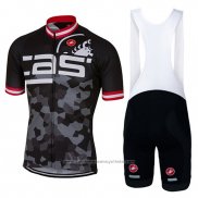 2017 Maillot Cyclisme Castelli Brillant Noir Manches Courtes et Cuissard