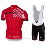 2017 Maillot Cyclisme Castelli Free AR Rouge Manches Courtes et Cuissard