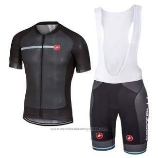 2017 Maillot Cyclisme Castelli Lumiere Noir Manches Courtes et Cuissard