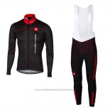 2017 Maillot Cyclisme Castelli Profond Noir Manches Longues et Cuissard