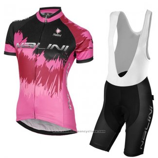 2017 Maillot Cyclisme Femme Nalini Sfiziosa Rouge Manches Courtes et Cuissard