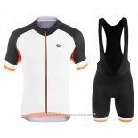 2017 Maillot Cyclisme Giordana Silver Line Noir et Blanc Manches Courtes et Cuissard