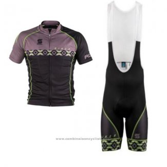 2017 Maillot Cyclisme Niner Marron Manches Courtes et Cuissard