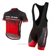 2017 Maillot Cyclisme Pearl Izumi Rouge Manches Courtes et Cuissard