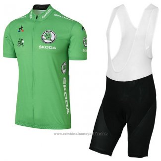 2017 Maillot Cyclisme Tour de France Vert Manches Courtes et Cuissard