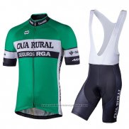 2018 Maillot Cyclisme Caja Rural Vert Manches Courtes et Cuissard