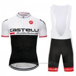 2018 Maillot Cyclisme Castelli Blanc Noir Manches Courtes et Cuissard