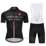 2018 Maillot Cyclisme Castelli Noir Manches Courtes et Cuissard