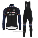 2018 Maillot Cyclisme De Rose Noir Manches Longues et Cuissard