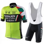 2018 Maillot Cyclisme Euskadi Murias Vert Noir Manches Courtes et Cuissard