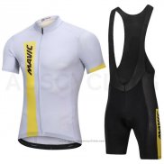 2018 Maillot Cyclisme Mavic Blanc Manches Courtes et Cuissard