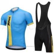 2018 Maillot Cyclisme Mavic Bleu Manches Courtes et Cuissard