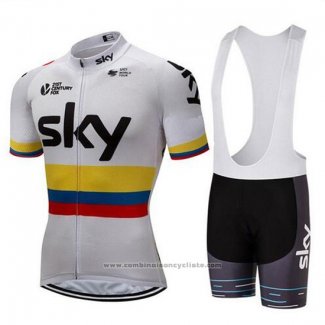 2018 Maillot Cyclisme Sky Champion Colombia Manches Courtes et Cuissard