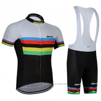 2018 Maillot Cyclisme UCI Monde Champion Jokvie Manches Courtes et Cuissard