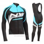 2019 Maillot Cyclisme Northwave Azur Blanc Noir Manches Longues et Cuissard