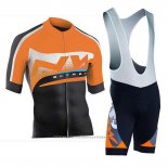 2019 Maillot Cyclisme Northwave Orange Argent Noir Manches Courtes et Cuissard