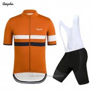 2019 Maillot Cyclisme Rapha Orange Blanc Manches Courtes et Cuissard