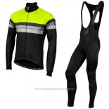 2019 Maillot Cyclisme Nalini Warm 2.0 Noir Vert Manches Longues et Cuissard