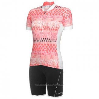 2020 Maillot Cyclisme Femme RH+ Rose Manches Courtes et Cuissard