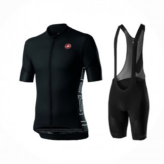 2021 Maillot Cyclisme Castelli Profond Noir Manches Courtes et Cuissard