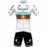 2021 Maillot Cyclisme Deceuninck Quick Step Blanc Manches Courtes et Cuissard