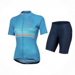 2021 Maillot Cyclisme Femme Pearl Izumi Azur Manches Courtes et Cuissard