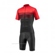 2021 Maillot Cyclisme Giant Noir Rouge Manches Courtes et Cuissard