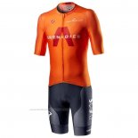 2021 Maillot Cyclisme Ineos Grenadiers Orange Manches Courtes et Cuissard