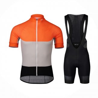 2021 Maillot Cyclisme POC Orange Manches Courtes et Cuissard