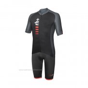 2021 Maillot Cyclisme RH+ Noir Manches Courtes et Cuissard