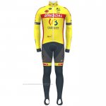 2021 Maillot Cyclisme Wallonie Bruxelles Jaune Manches Longues et Cuissard