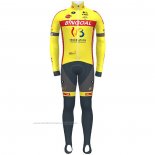 2021 Maillot Cyclisme Wallonie Bruxelles Jaune Manches Longues et Cuissard