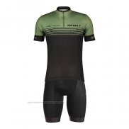 2022 Maillot Cyclisme Scott Vert Manches Courtes et Cuissard