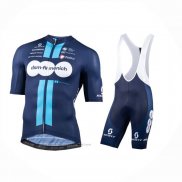 2023 Maillot Cyclisme DSM Bleu Manches Courtes et Cuissard