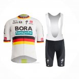 2024 Maillot Cyclisme Bora-Hansgrone Noir Rouge Jaune Manches Courtes Et Cuissard