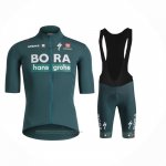 2024 Maillot Cyclisme Bora-Hansgrone Vert Manches Courtes et Cuissard