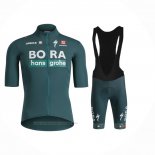 2024 Maillot Cyclisme Bora-Hansgrone Vert Manches Courtes et Cuissard