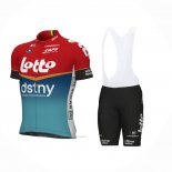 2024 Maillot Cyclisme Lotto Dstny Bleu Clair Rouge Manches Courtes Et Cuissard