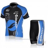 2010 Maillot Cyclisme Giant Bleu Manches Courtes et Cuissard