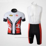 2010 Maillot Cyclisme Giordana Blanc et Noir Manches Courtes et Cuissard