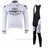 2010 Maillot Cyclisme Johnnys Noir et Blanc Manches Longues et Cuissard