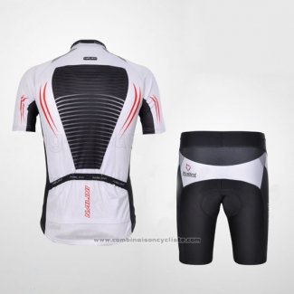 2010 Maillot Cyclisme Nalini Noir et Blanc Manches Courtes et Cuissard