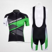 2012 Maillot Cyclisme Cannondale Noir et Vert Manches Courtes et Cuissard